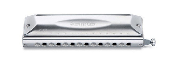 Suzuki S-64CW Sirius 16 Hole Chromatic Cross Harmonica, Wood Cover
