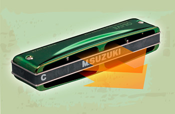 Harmonicas diatonique Suzuki C-20 D Olive Ré